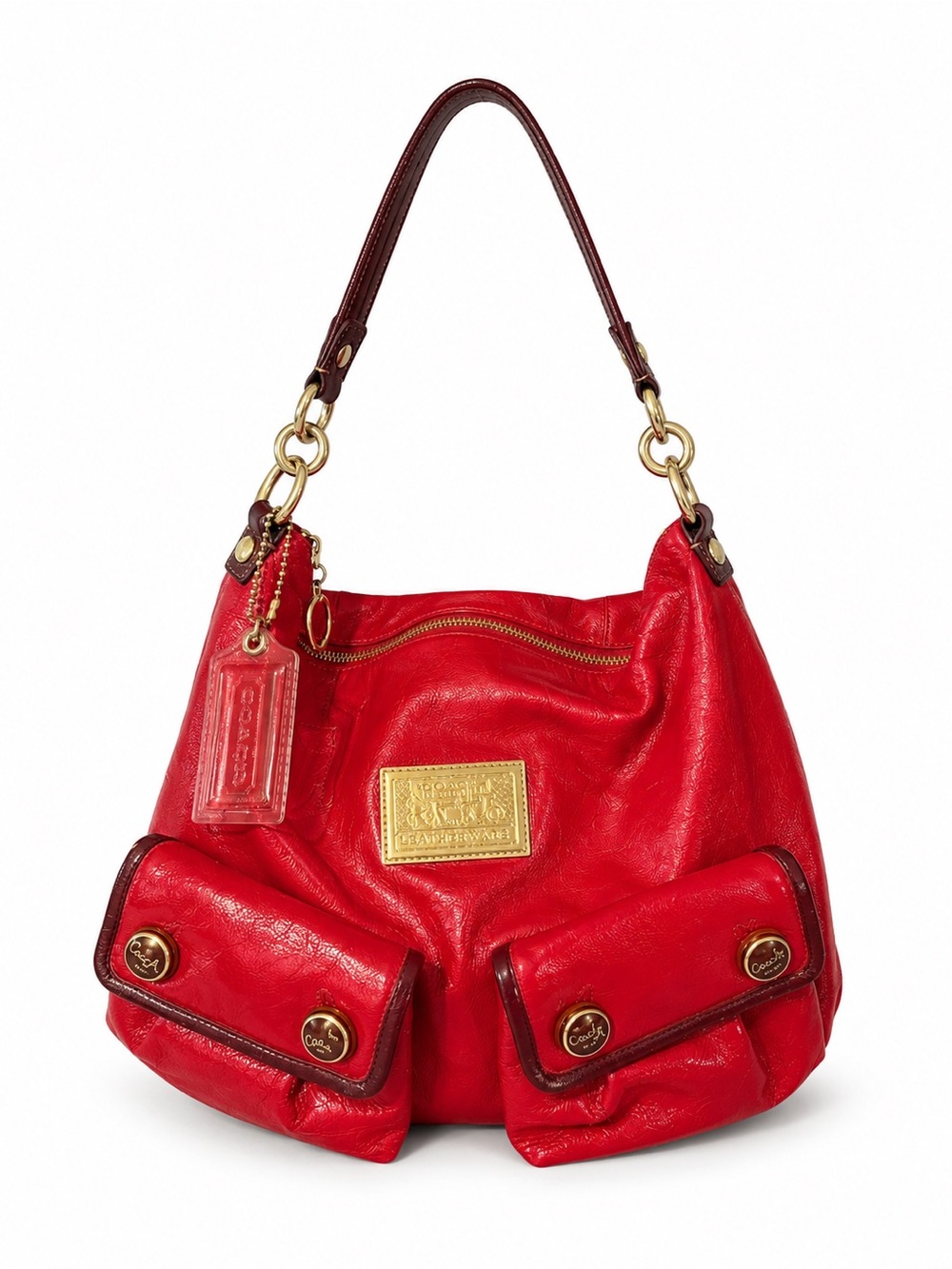 Coach Red Poppy Double Pocket